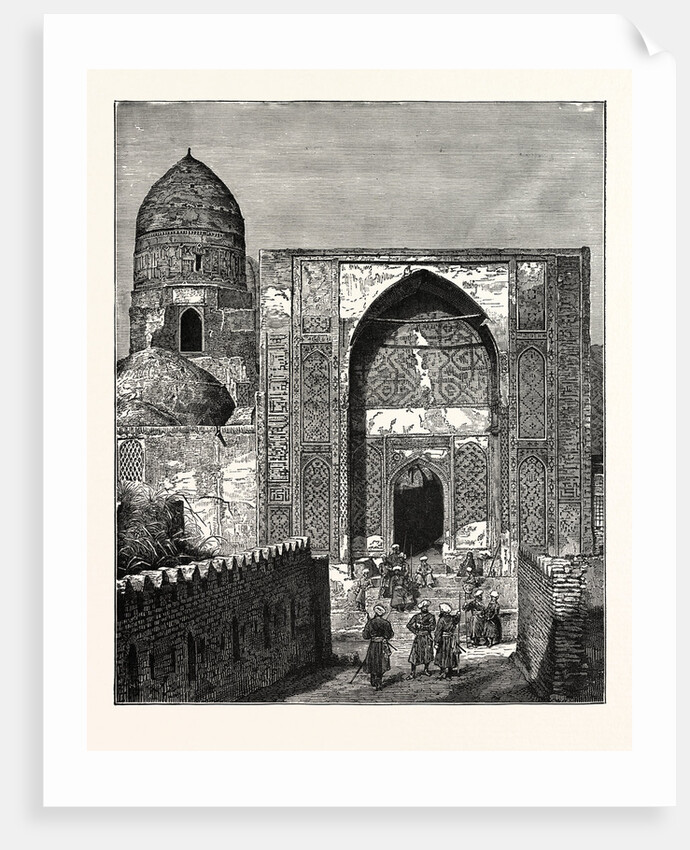 Native Police at the Gate of the Mosque of Shah Zindeh, Samarcand by Anonymous