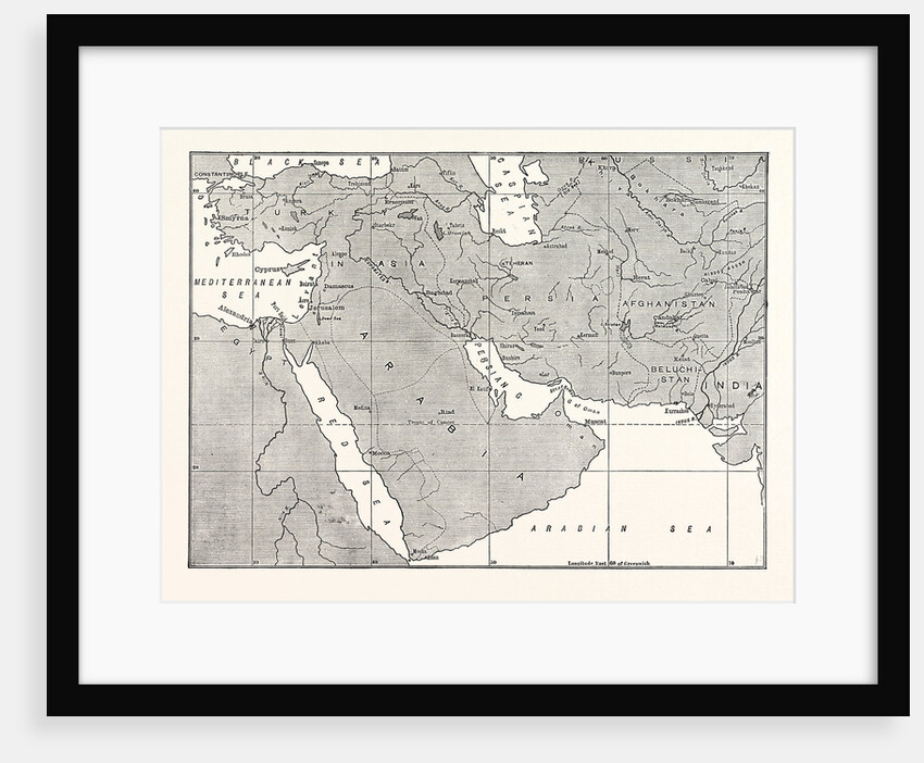 Map of Central Asia, Persia, Arabia, and Turkey in Asia by Anonymous