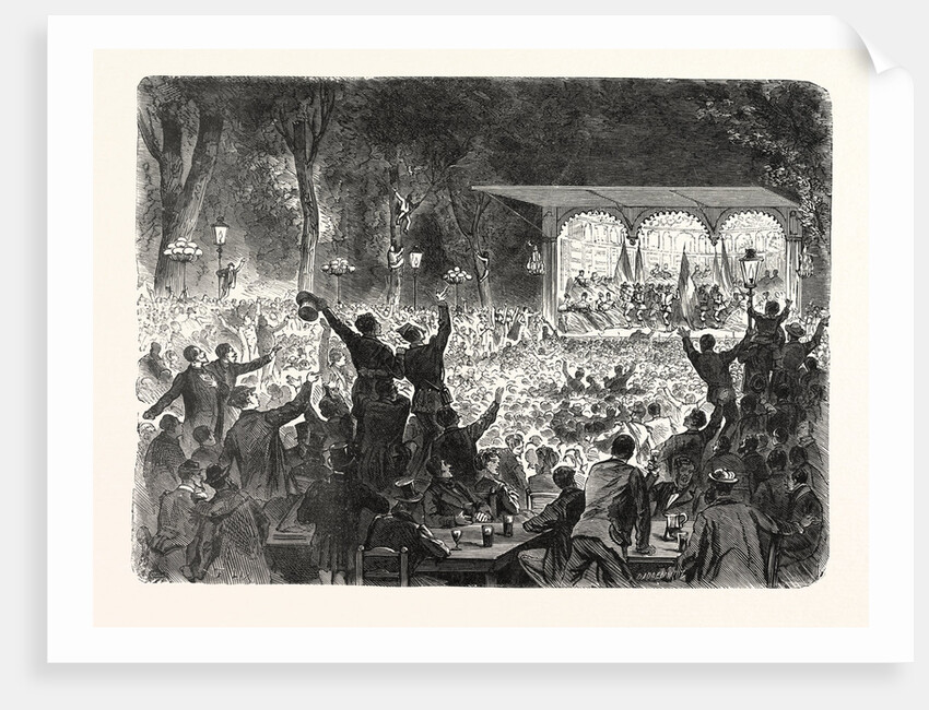 The Marseillaise in a Public Garden in Paris, France by Anonymous