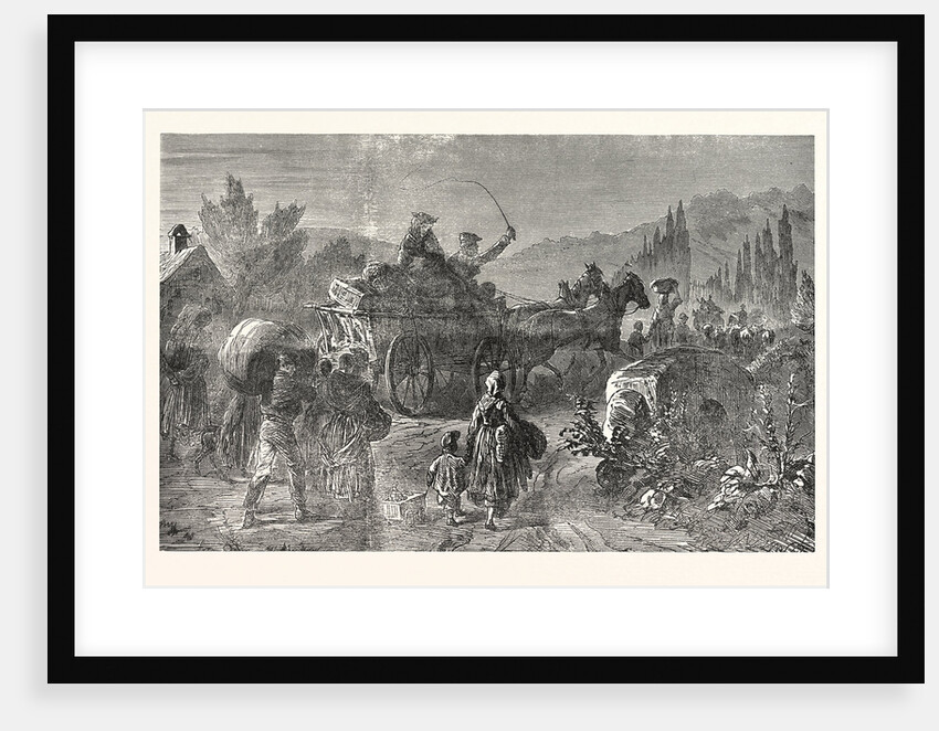 French Peasant Families on the Run, France by Anonymous
