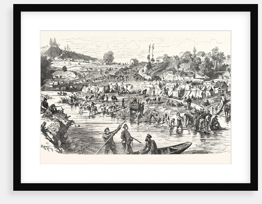 Camp of the French Prisoners on the Meuse Peninsula of Iges by Anonymous