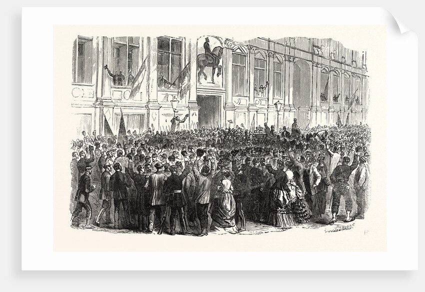 Proclamation of the Republic in Front of the Hotel De Ville in Paris on 4 September 1870, France by Anonymous