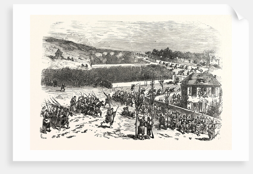The Battle for the Heights of Buzenval on January 19, 1871, France by Anonymous