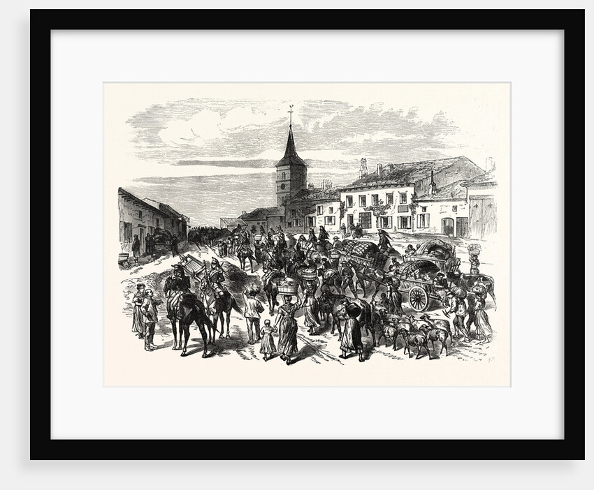 Withdrawal of the Second Corps of the Army of the Rhine by Ars-Laquenexy, on the Road to Metz by Anonymous