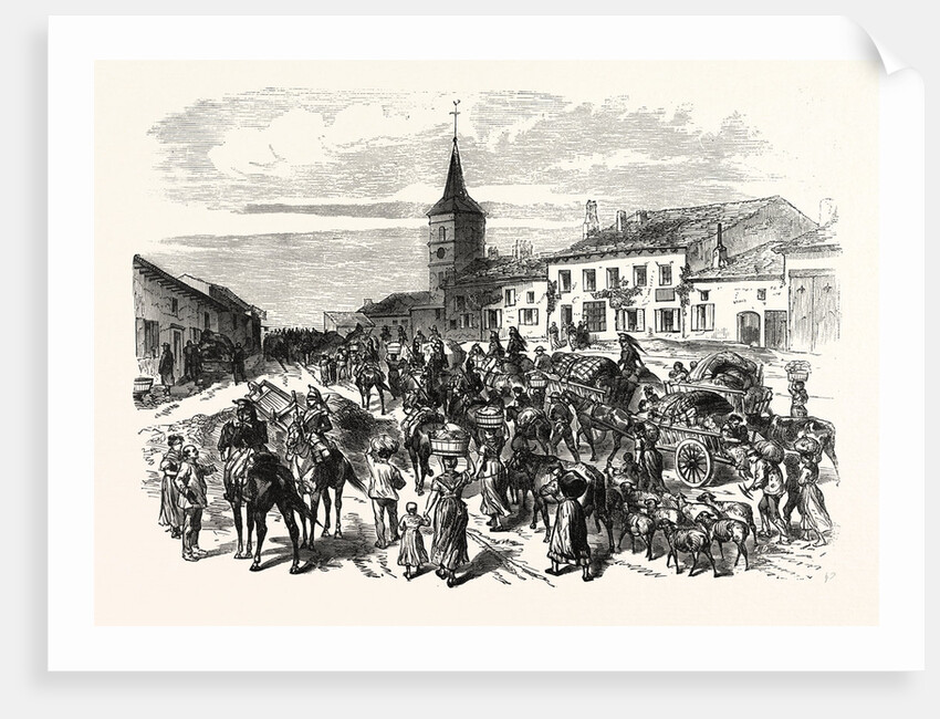 Withdrawal of the Second Corps of the Army of the Rhine by Ars-Laquenexy, on the Road to Metz by Anonymous