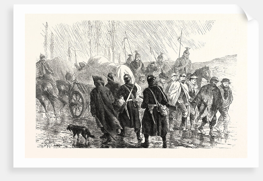 Transport Caught Franctireurs on a Country Road in Burgundy, France by Anonymous