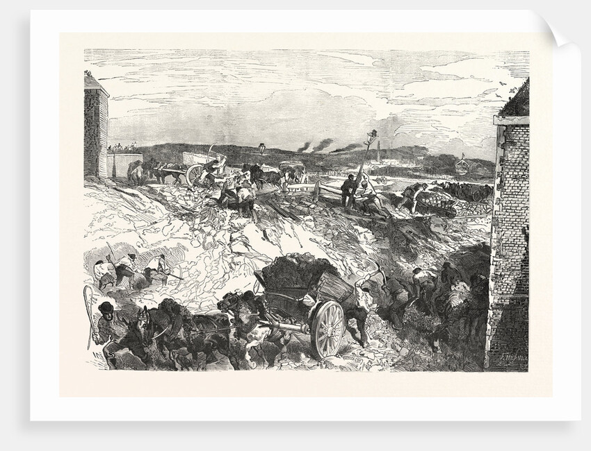 Fortification Work at the Gate of Clignancourt Paris, France by Anonymous