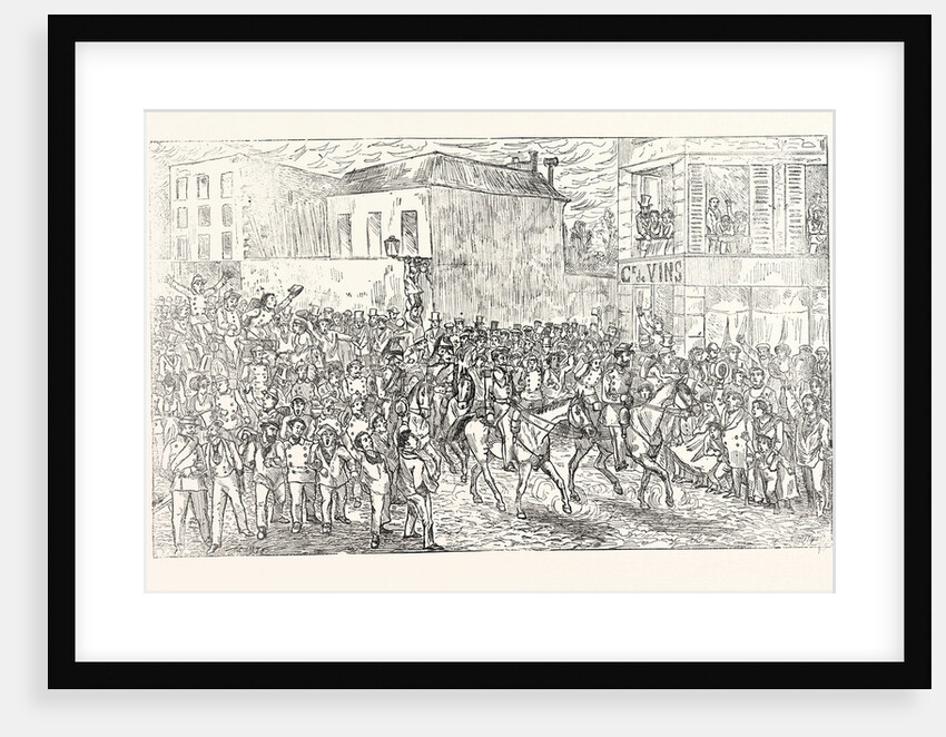 The Mobile Guard from Isle De France Marches in Paris, to the Cheers of the People, France by Anonymous