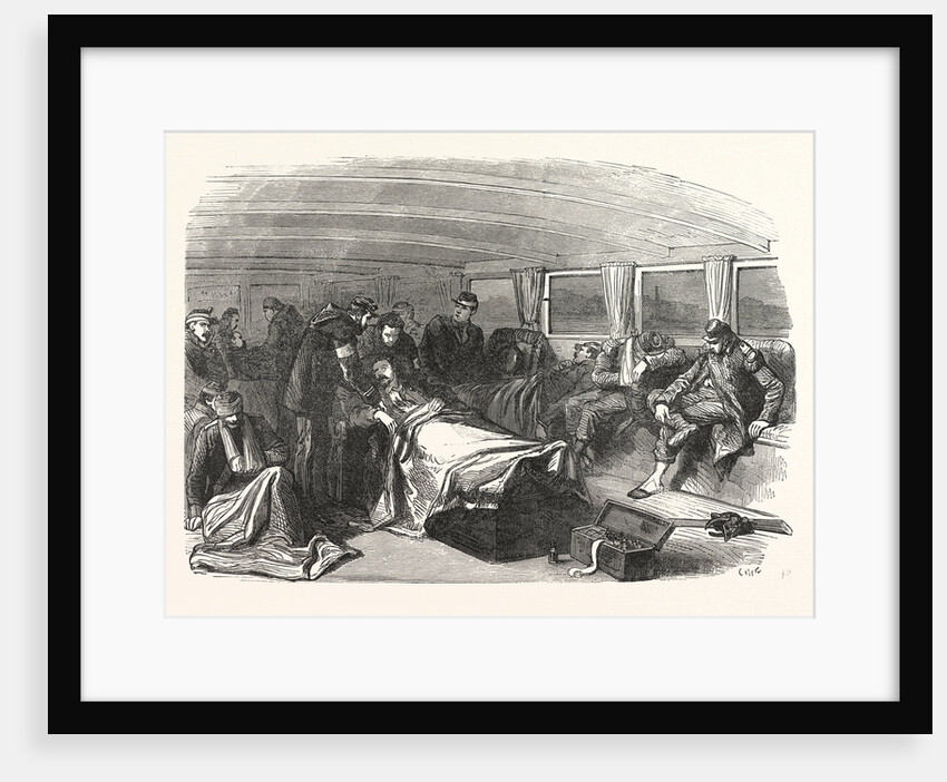 Transport Wounded at Champigny on a Steamship to Paris, France by Anonymous