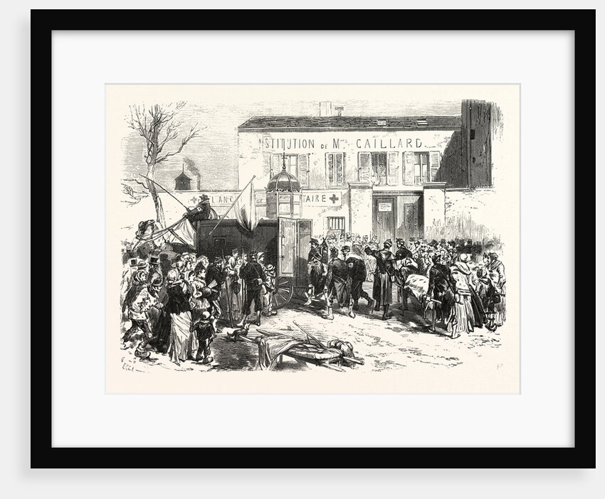 Wounded at the Battle of Champigny Are Unloaded at the Porte D'Italie, France by Anonymous