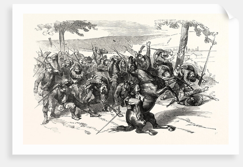 A Prussian Battalion is Mowed Down by a French Mitrailleusenbatterie at Saarbrucken, Germany by Anonymous