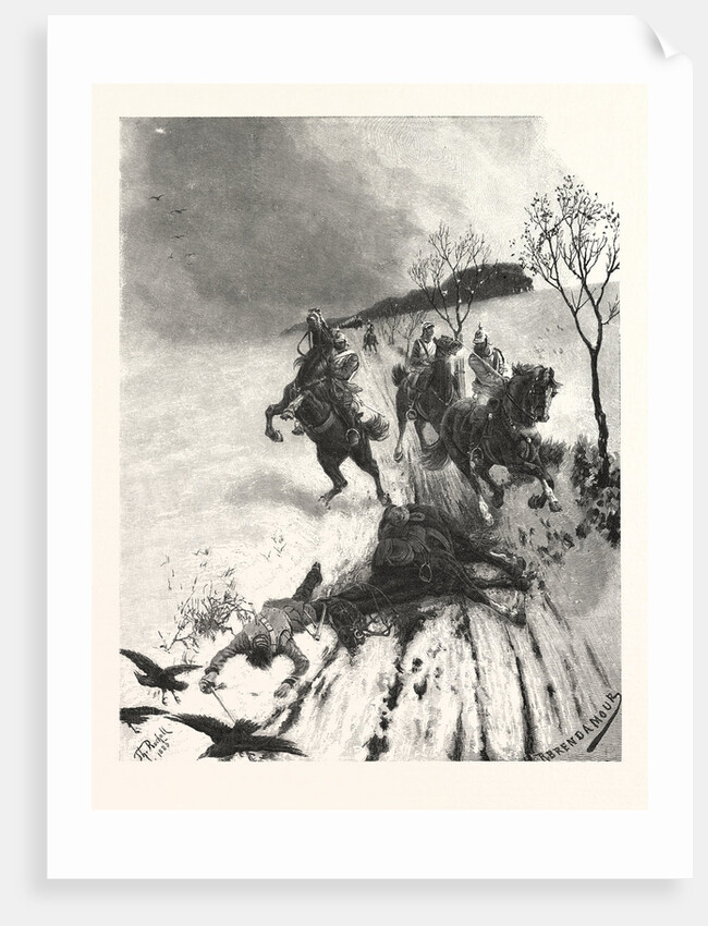 Fallen Off the Horse! after Painting by Theodor Rocholl, France by Anonymous