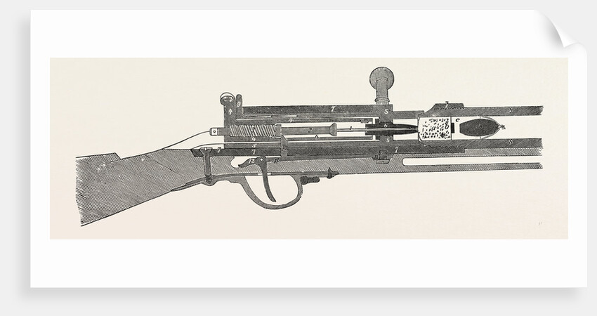 Needle Gun of Dreyse, Engraving 1870 by Anonymous