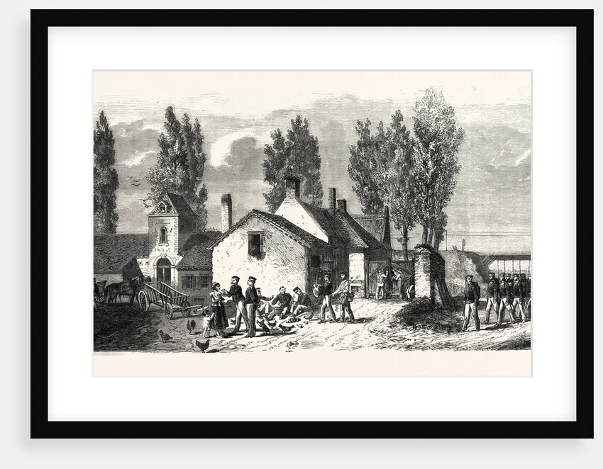 Belgian Outpost at the Railway Viaduc Near-Roode Hoeve, Franco-Belgian Border 1870 by Anonymous
