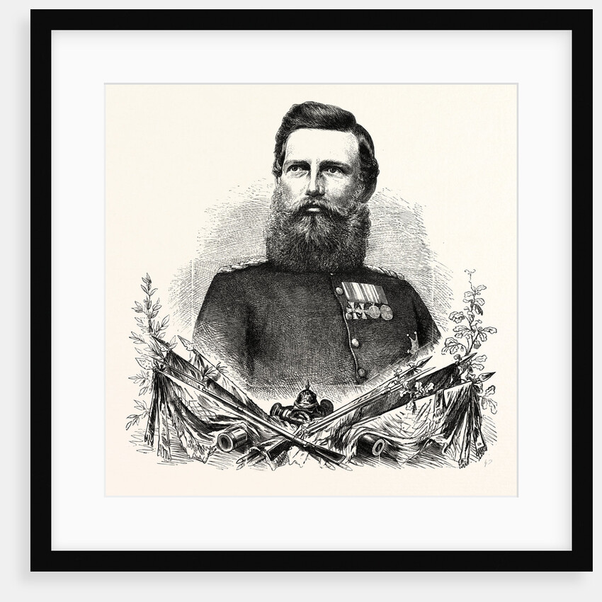 Frederick William, Prince Royal of Prussia, Commander in Chief of the 3rd German Army (Army South), Engraving 1870 by Anonymous