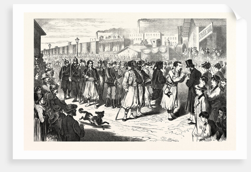 Arrival of a Convoy of French Prisoners at the Station West Berlin Germany 1870 by Anonymous