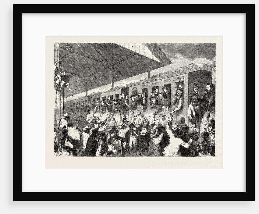 French Prisoners of War at the Station in Munich Germany, 10 August 1870 by Anonymous