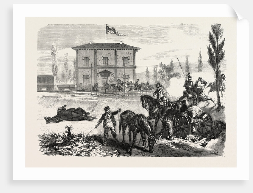 The Railway Station of Courcelles in the Morning of 16 August 1870 by Anonymous