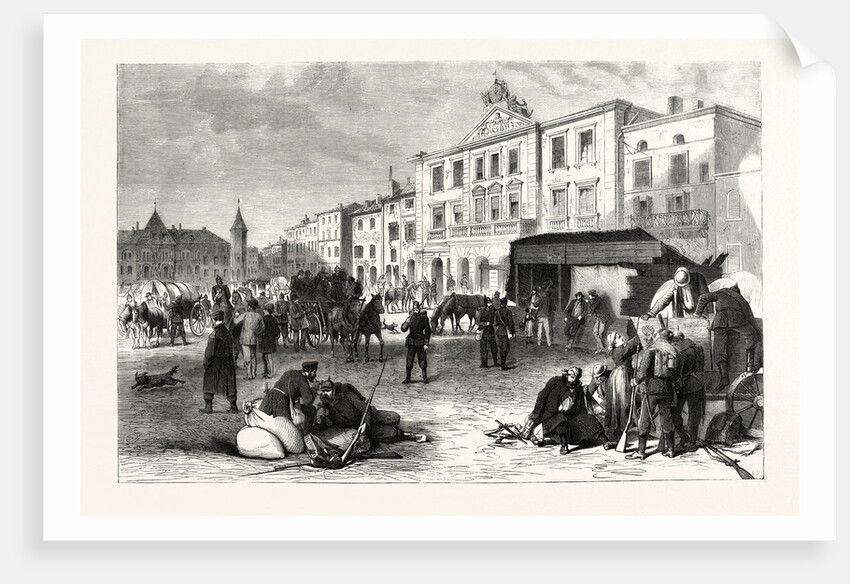 The Market Place and the City of Pont-a-Mousson, 19 August 1870 by Anonymous