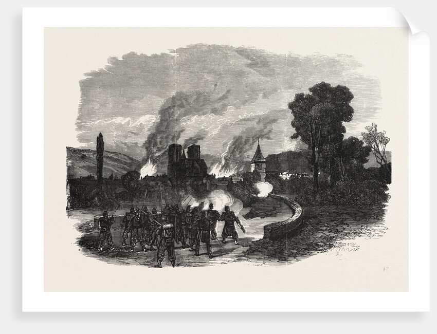 Withdrawal of the French from Mouzon in the Evening of 30 August 1870 by Anonymous