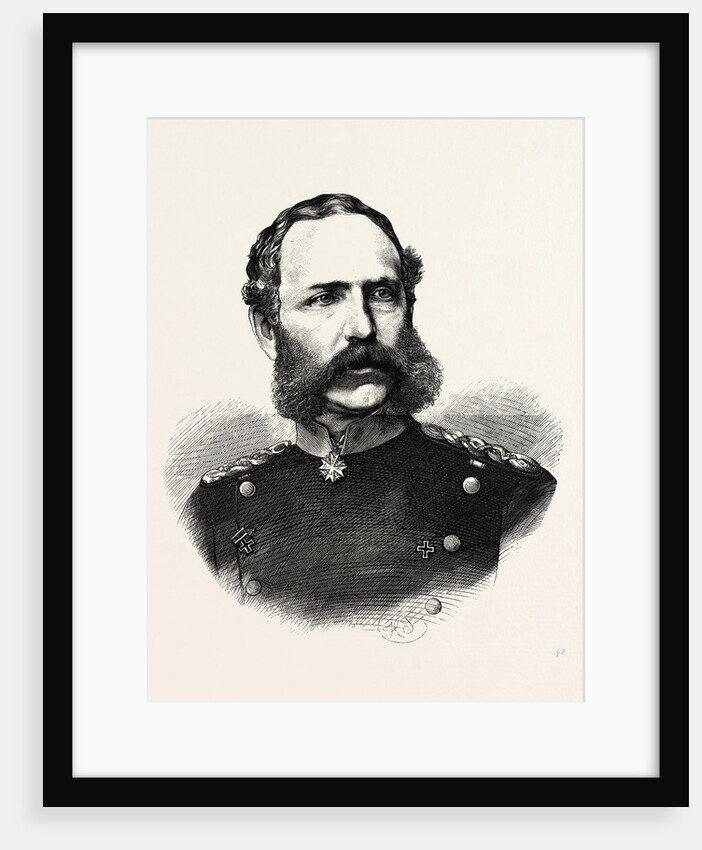 Albert, Prince of Royal Saxony, Commander of the 4th German Army (Army of the Meuse), Engraving 1870 by Anonymous