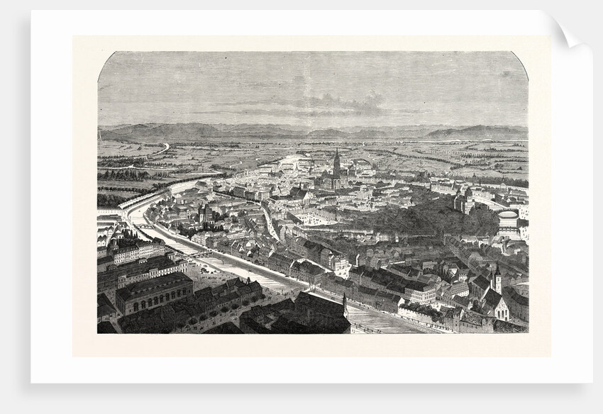 Strasbourg, a Bird's Eye View 1870 by Anonymous