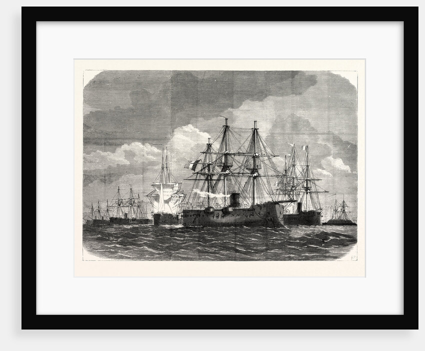 Blockade of the Baltic Sea, Armored French Fleet Near Helgoland, 11 August 1870 by Anonymous