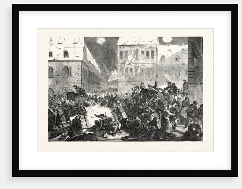 The French Leaving Mans in the Evening of January 12, 1870 by Anonymous