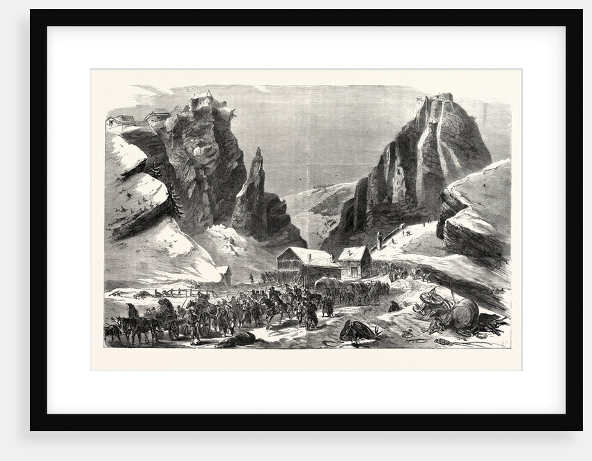 The Army of Bourbaki Passing the Fortifications Joux and Larmont Near the Cluse by Anonymous