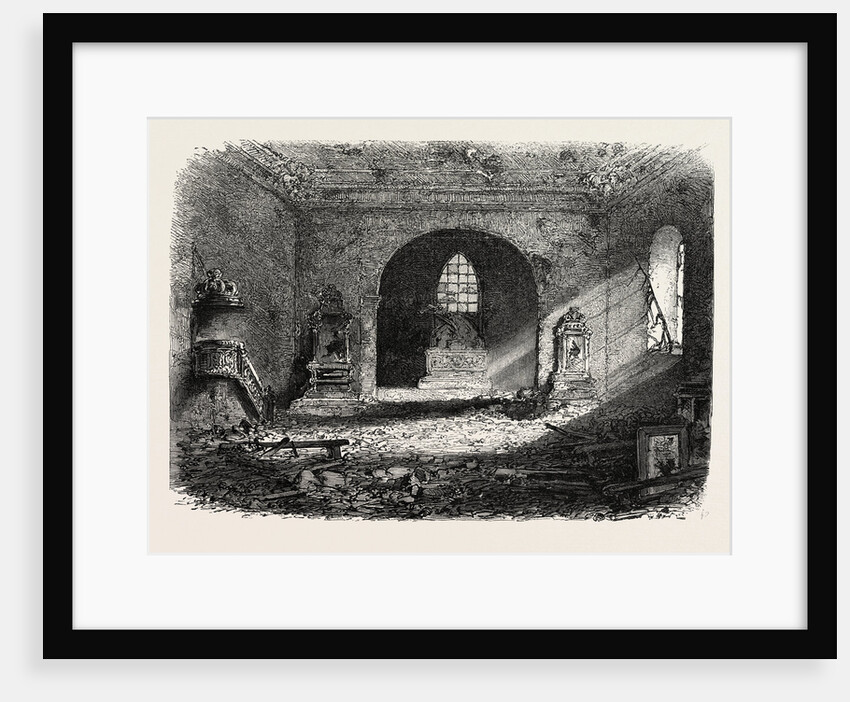 Damage in the Church of Perouse Near Belfort by Anonymous