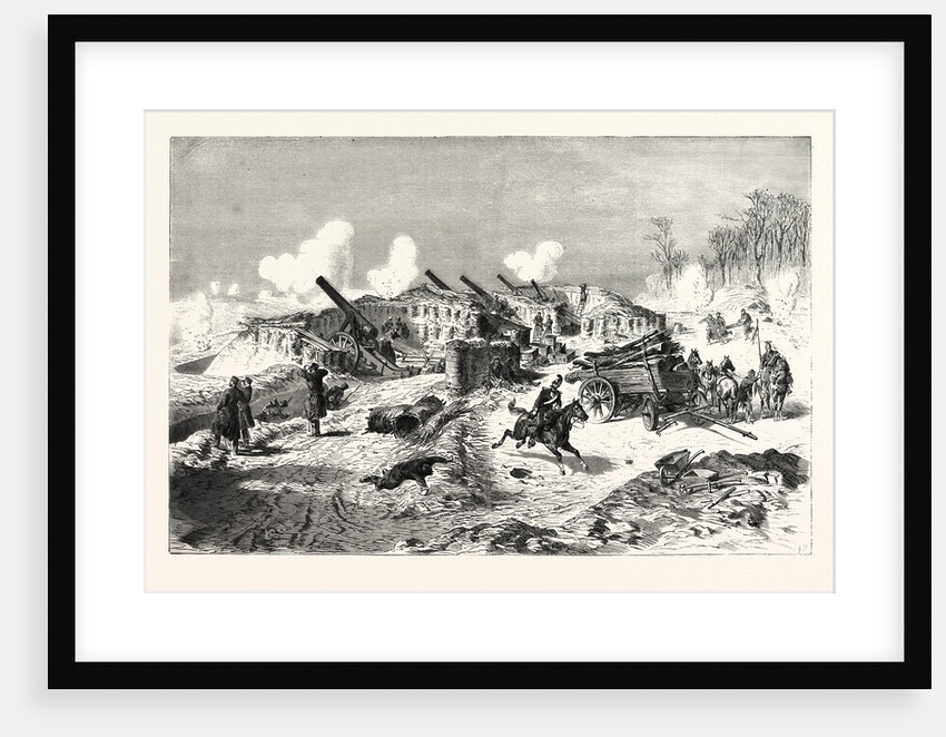 Saxon Battery Near the Fort of Rosny by Anonymous