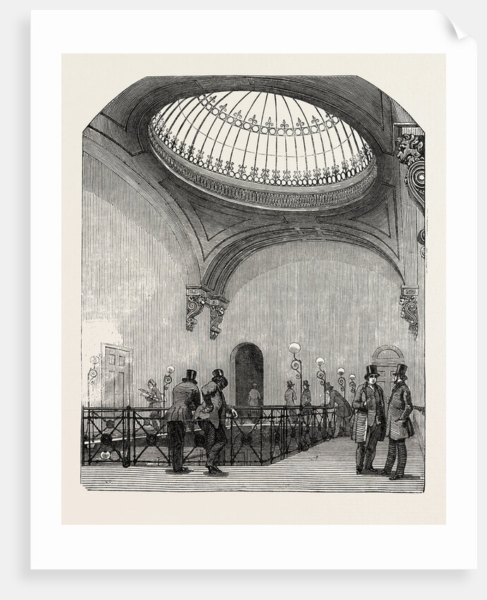 New Station of the London and North-Western Railway, Euston Square. Gallery of the Booking-Office. UK, 1849 by Anonymous