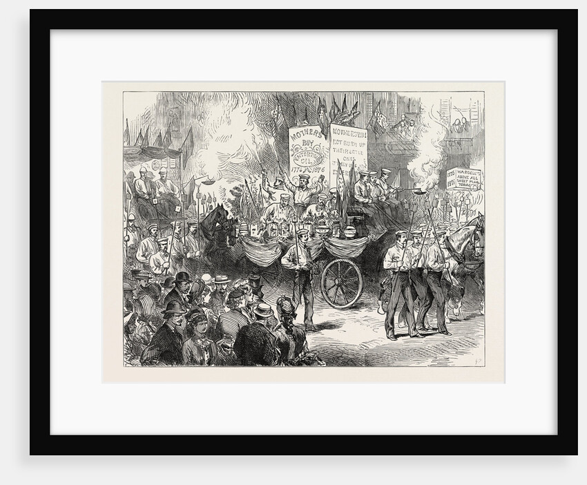 The Centennial Celebration of American Independence: Torchlight Procession in Philadelphia. 4th of July, 1876 by Anonymous
