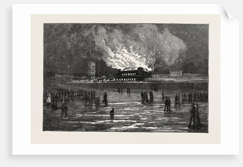 Burning of the Scarborough Spa Saloon by Anonymous