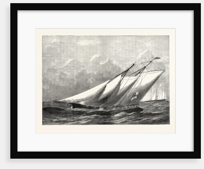 Royal Yacht Squadron Regatta: Race for the Town Cup: The Prince of Wales's Yacht Hildegarde Rounding the Flag-Boat at the Lepe Buoy by Anonymous