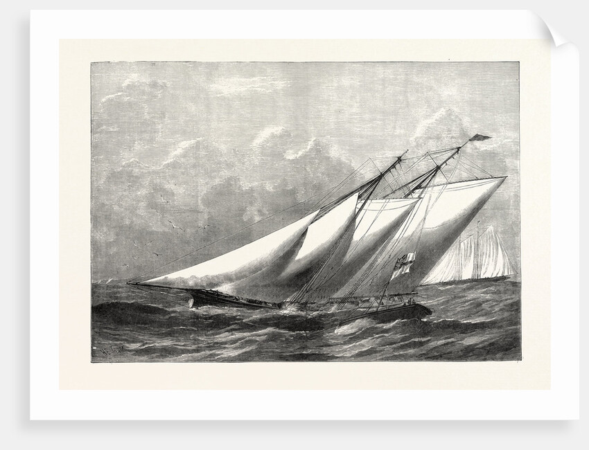 Royal Yacht Squadron Regatta: Race for the Town Cup: The Prince of Wales's Yacht Hildegarde Rounding the Flag-Boat at the Lepe Buoy by Anonymous