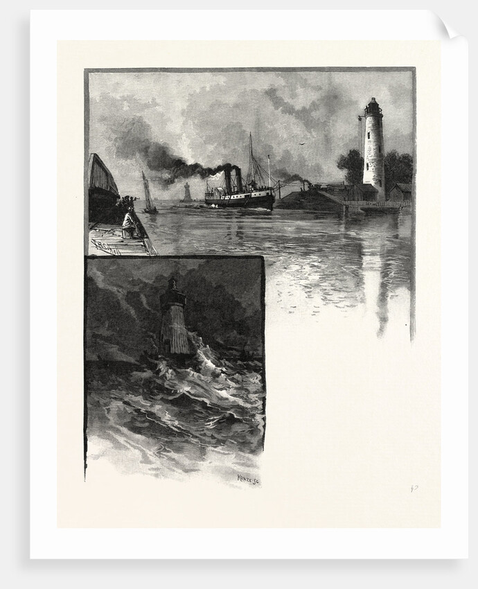 Burlington Canal (Top); Pier End Light (Bottom), Canada by Anonymous