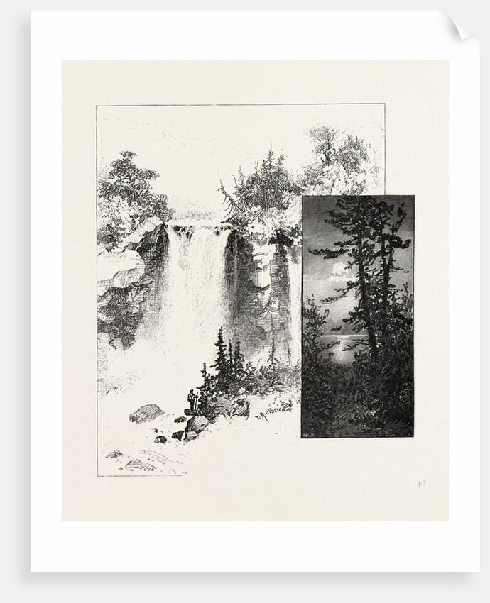 Eugenia Falls, and a Glimpse of Georgian Bay, Canada by Anonymous