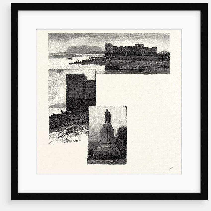 South Eastern Quebec, Chambly, the Old Fort, and Chambly Rapids (Top); Bastion of Fort (Centre); Monument to De Salaberry, Canada by Anonymous