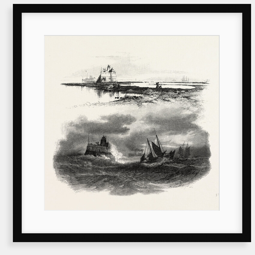 New Brunswick, Beacon Light, St. John, at Low and High Tide, Canada by Anonymous