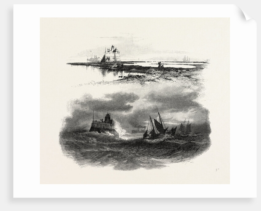 New Brunswick, Beacon Light, St. John, at Low and High Tide, Canada by Anonymous