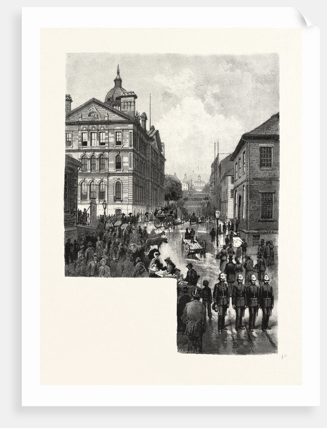 Nova Scotia, Looking Up George Street, Halifax, Canada by Anonymous
