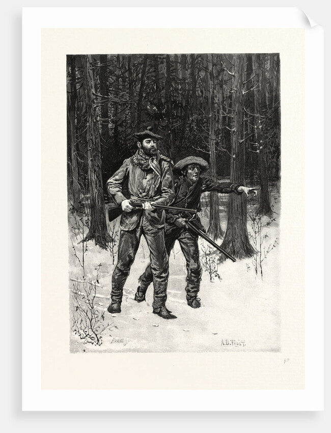 Nova Scotia, There He is! the Hunt, Hunting, Canada by Anonymous