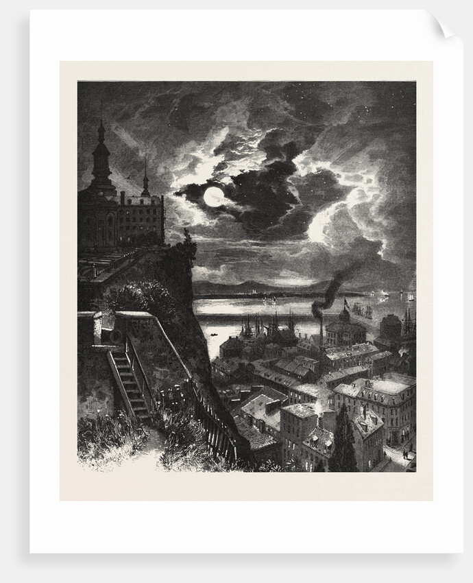 Quebec, Overlooking North Channel, from Grand Battery and Laval University, Canada by Anonymous