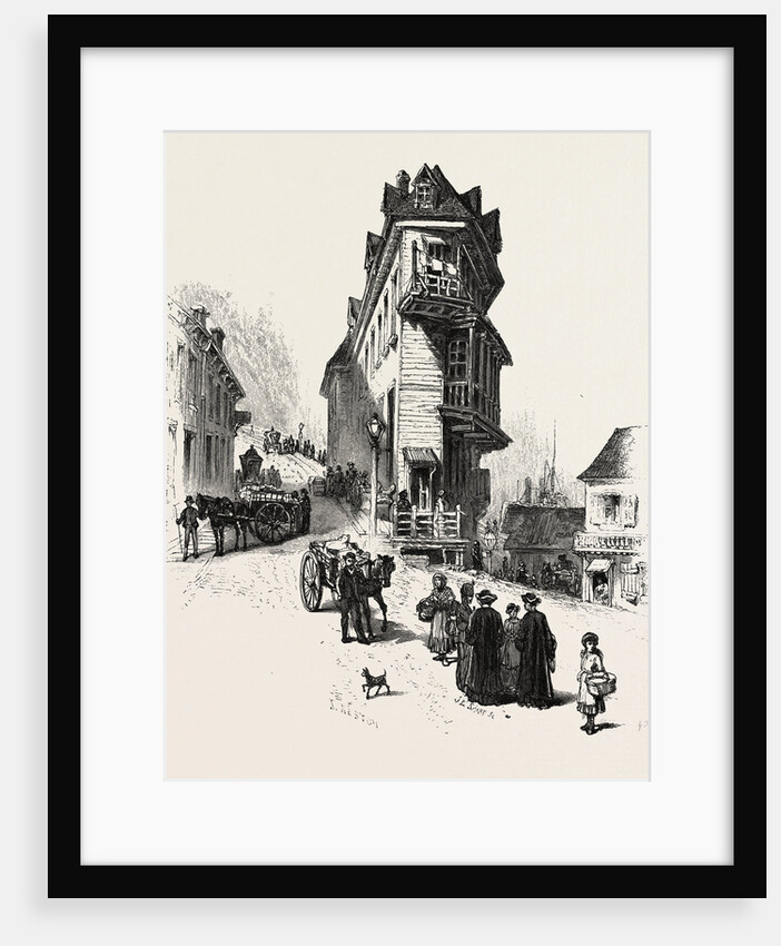 French Canadian Life, Old Houses at Point Levis, Canada by Anonymous