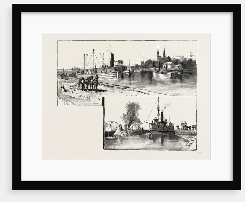 The Lower Ottawa, Canal and Locks at Lachine, Canada by Anonymous