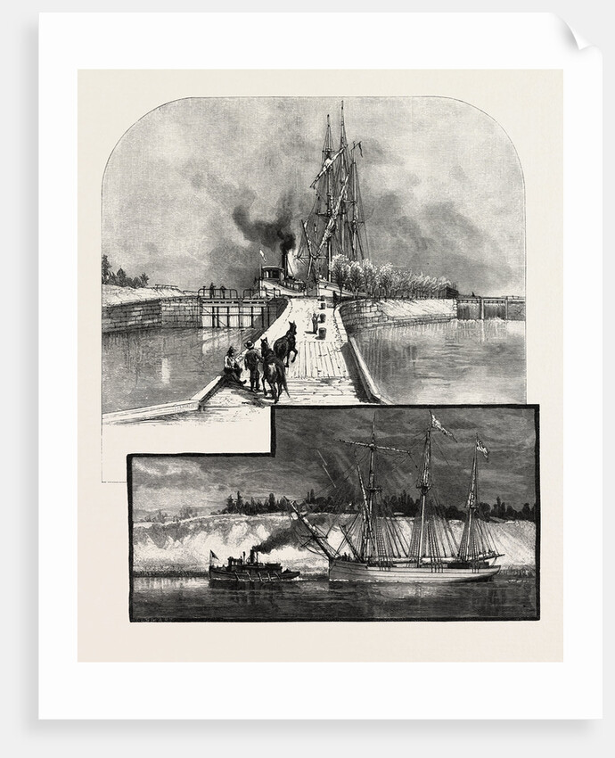 The Deep Cut and Lock No 1, New Welland Canal, Canada by Anonymous