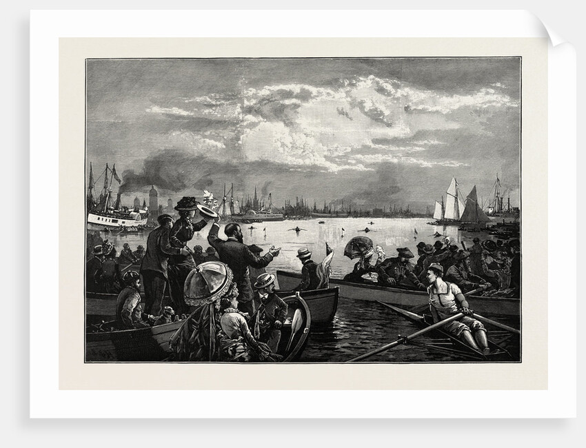 Toronto Harbour, a Sculling Match, Canada by Anonymous