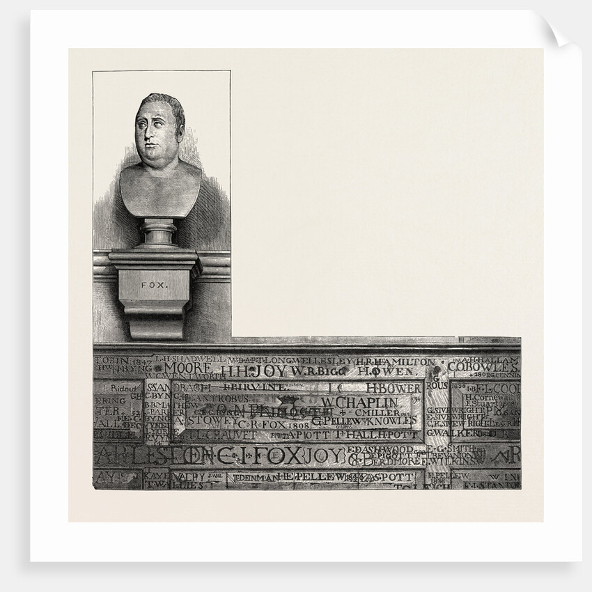 Eton, Bust of Fox in the Upper School by Anonymous