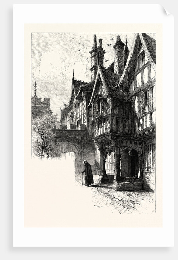 Entrance to the Porch of Leicester's Hospital, Warwick by Anonymous